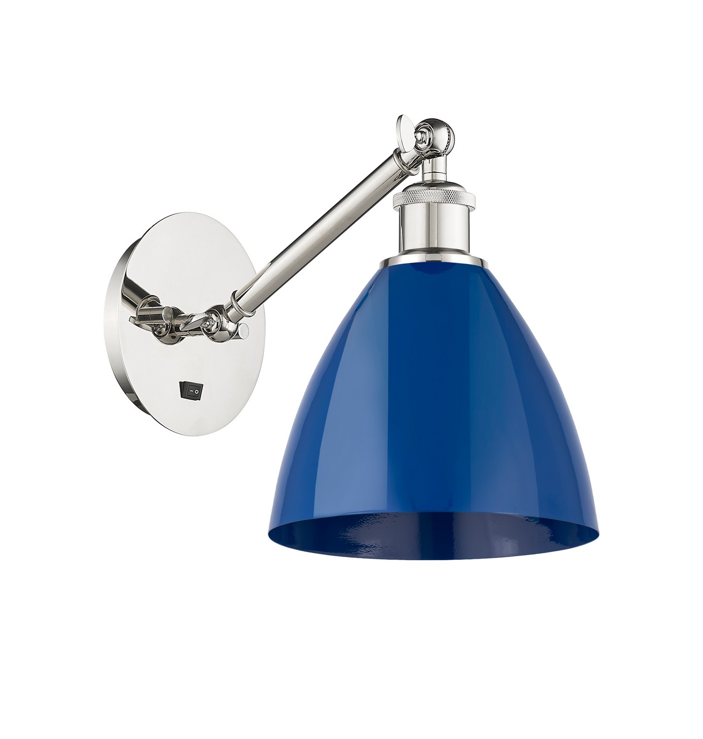 LED Wall Sconce by Innovations - Ballston Collection, Polished Nickel Finish - 317-1W-PN-MBD-75-BL-LED