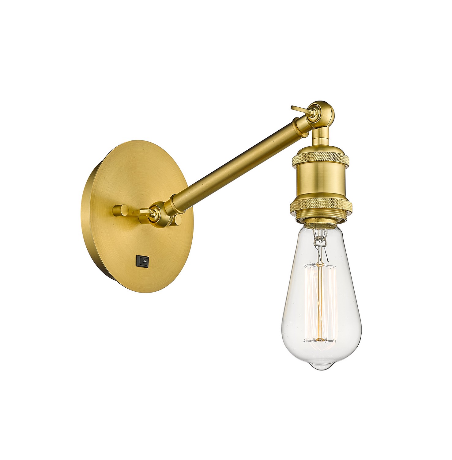 One Light Wall Sconce by Innovations - Ballston Collection, Satin Gold Finish - 317-1W-SG