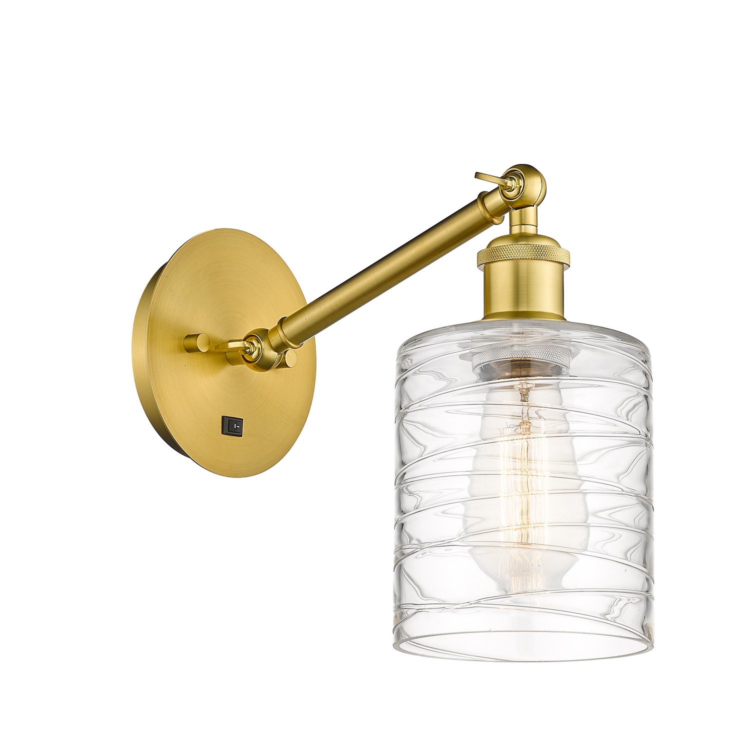 LED Wall Sconce by Innovations - Ballston Collection, Satin Gold Finish - 317-1W-SG-G1113-LED