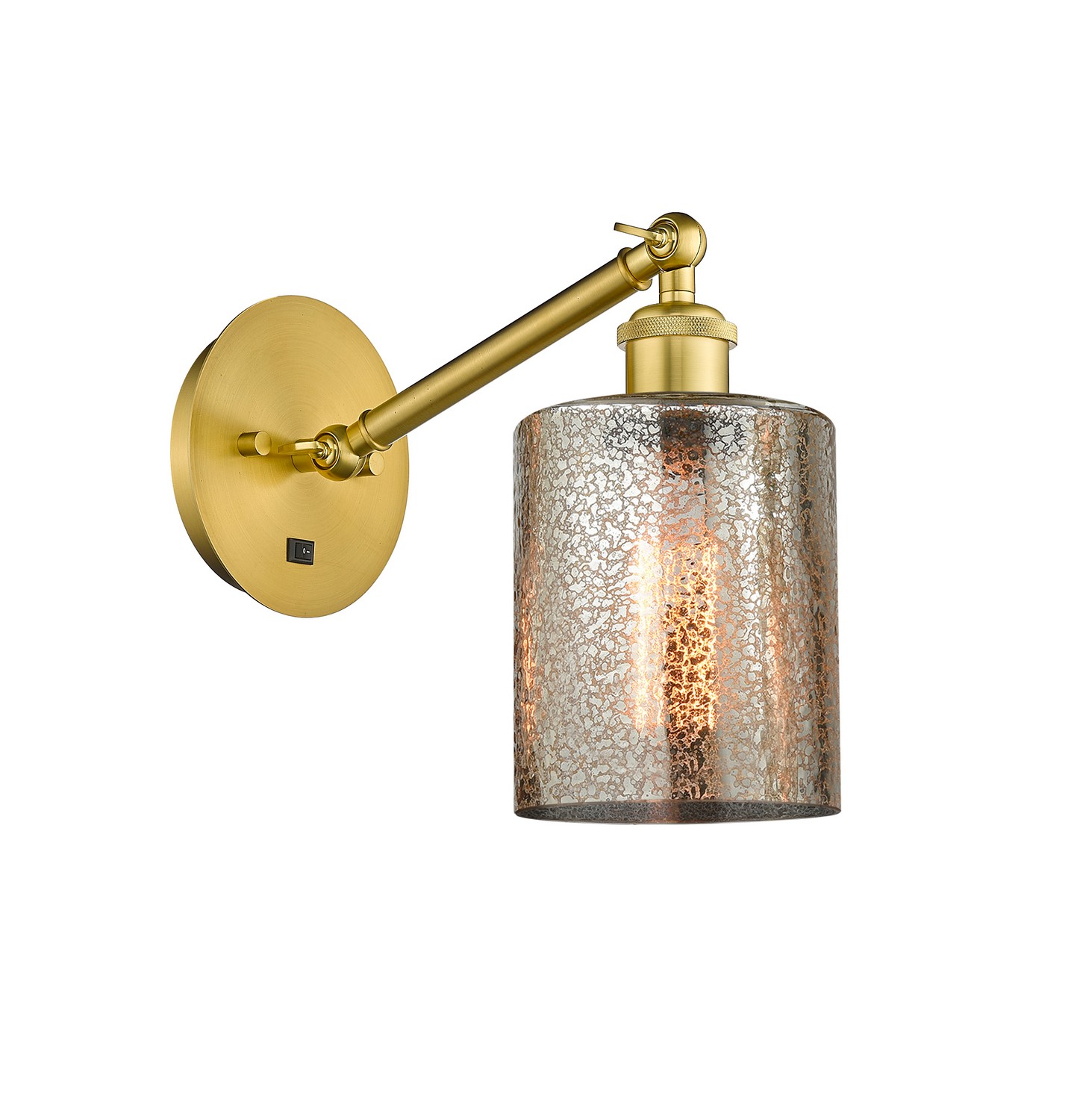 LED Wall Sconce by Innovations - Ballston Collection, Satin Gold Finish - 317-1W-SG-G116-LED