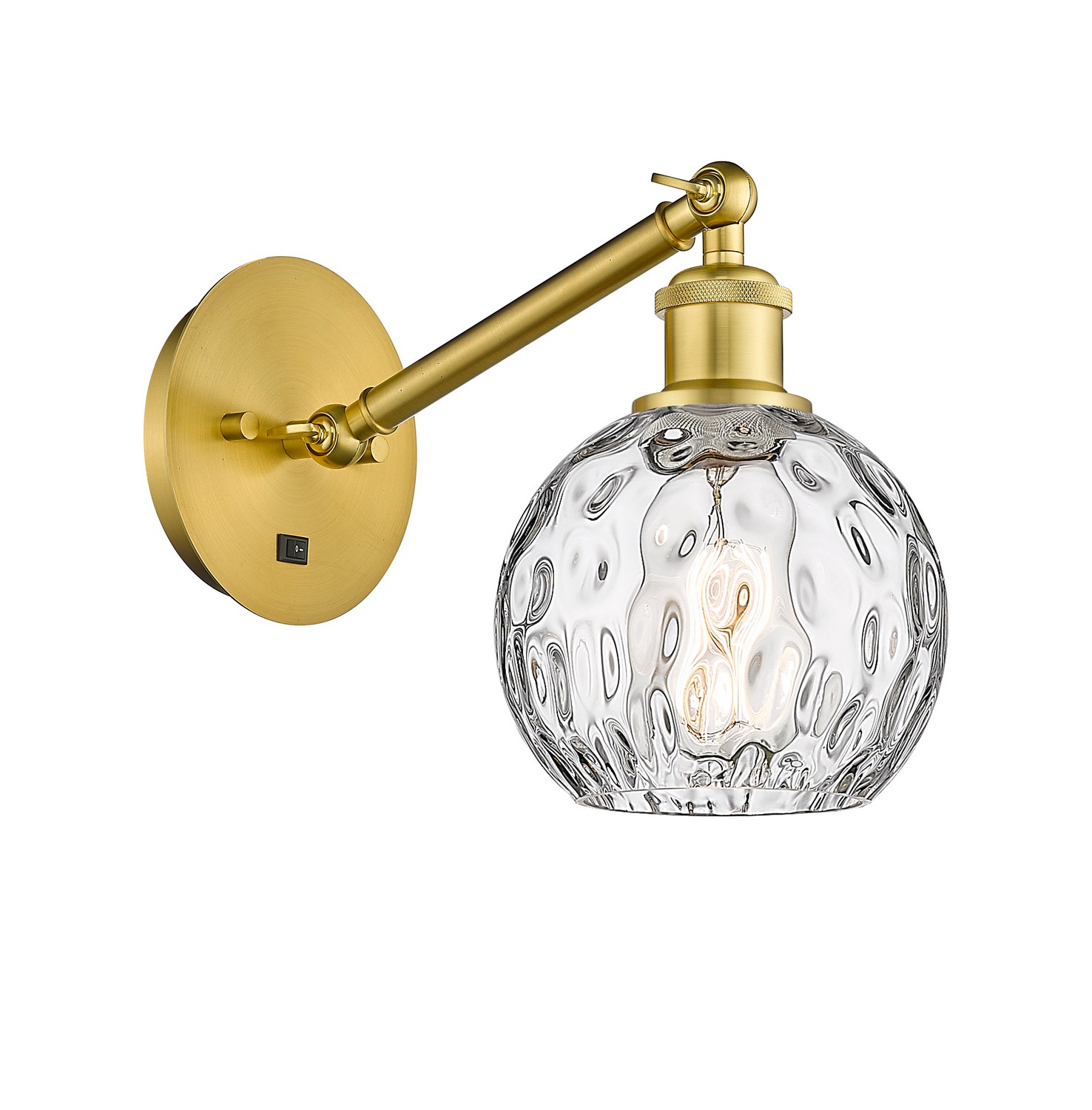LED Wall Sconce by Innovations - Ballston Collection, Satin Gold Finish - 317-1W-SG-G1215-6-LED