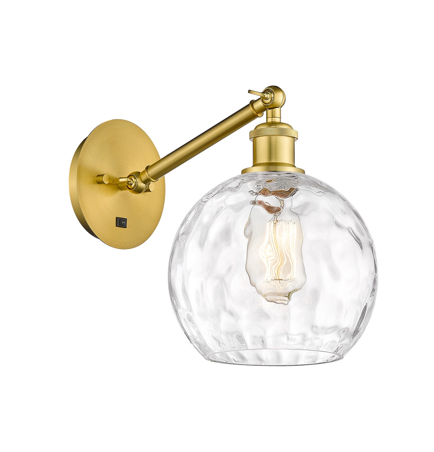 LED Wall Sconce by Innovations - Ballston Collection, Satin Gold Finish - 317-1W-SG-G1215-8-LED