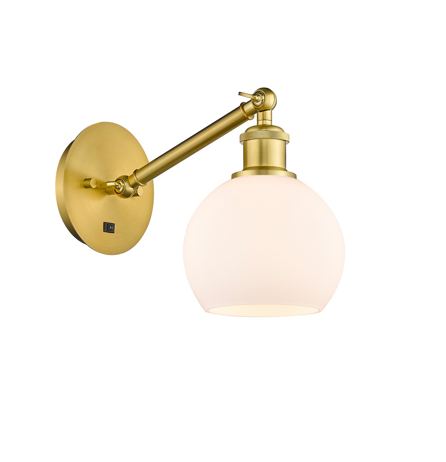 LED Wall Sconce by Innovations - Ballston Collection, Satin Gold Finish - 317-1W-SG-G121-6-LED