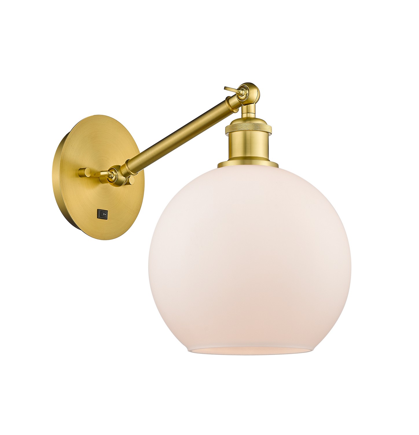 One Light Wall Sconce by Innovations - Ballston Collection, Satin Gold Finish - 317-1W-SG-G121-8