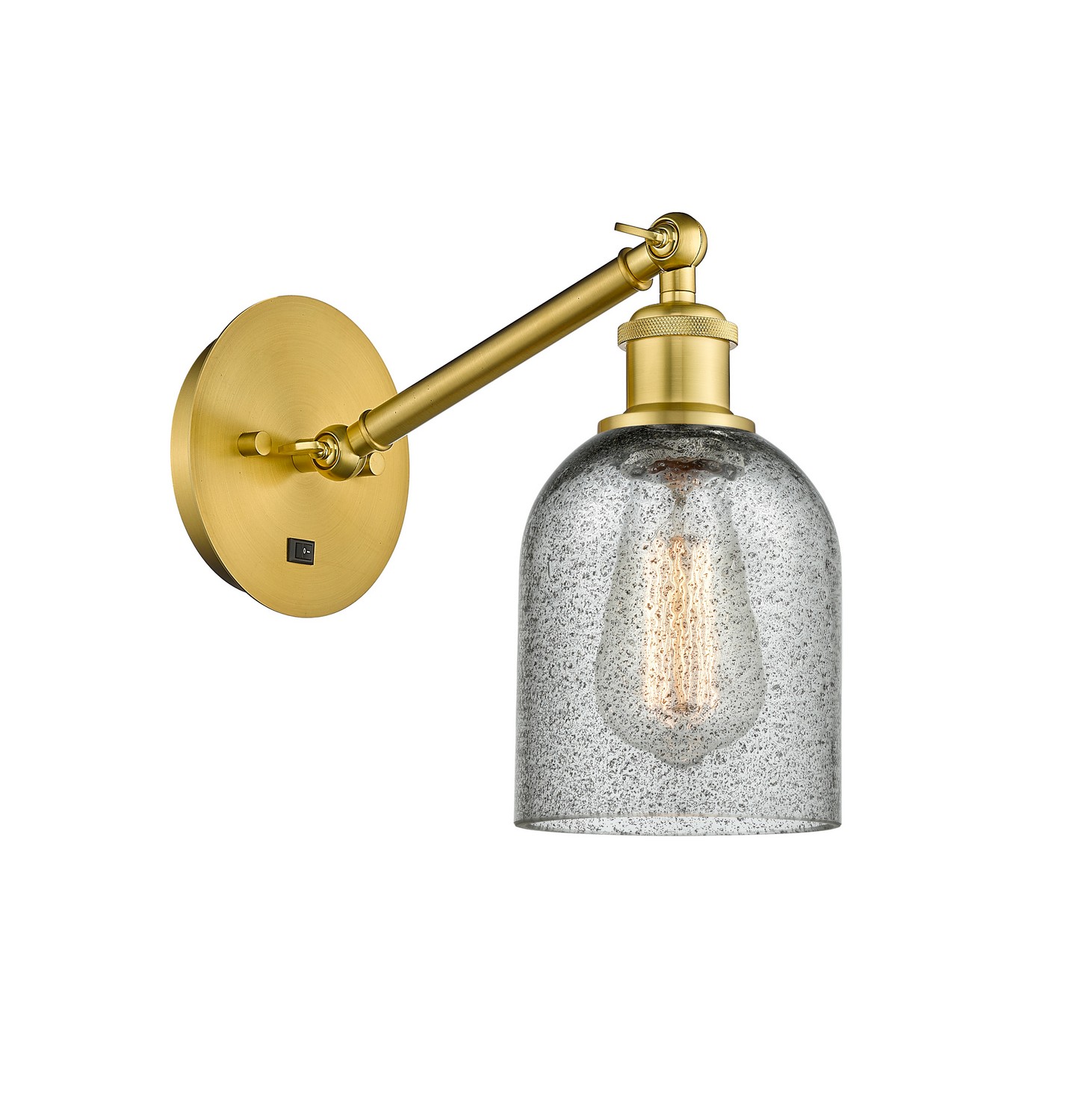One Light Wall Sconce by Innovations - Ballston Collection, Satin Gold Finish - 317-1W-SG-G257