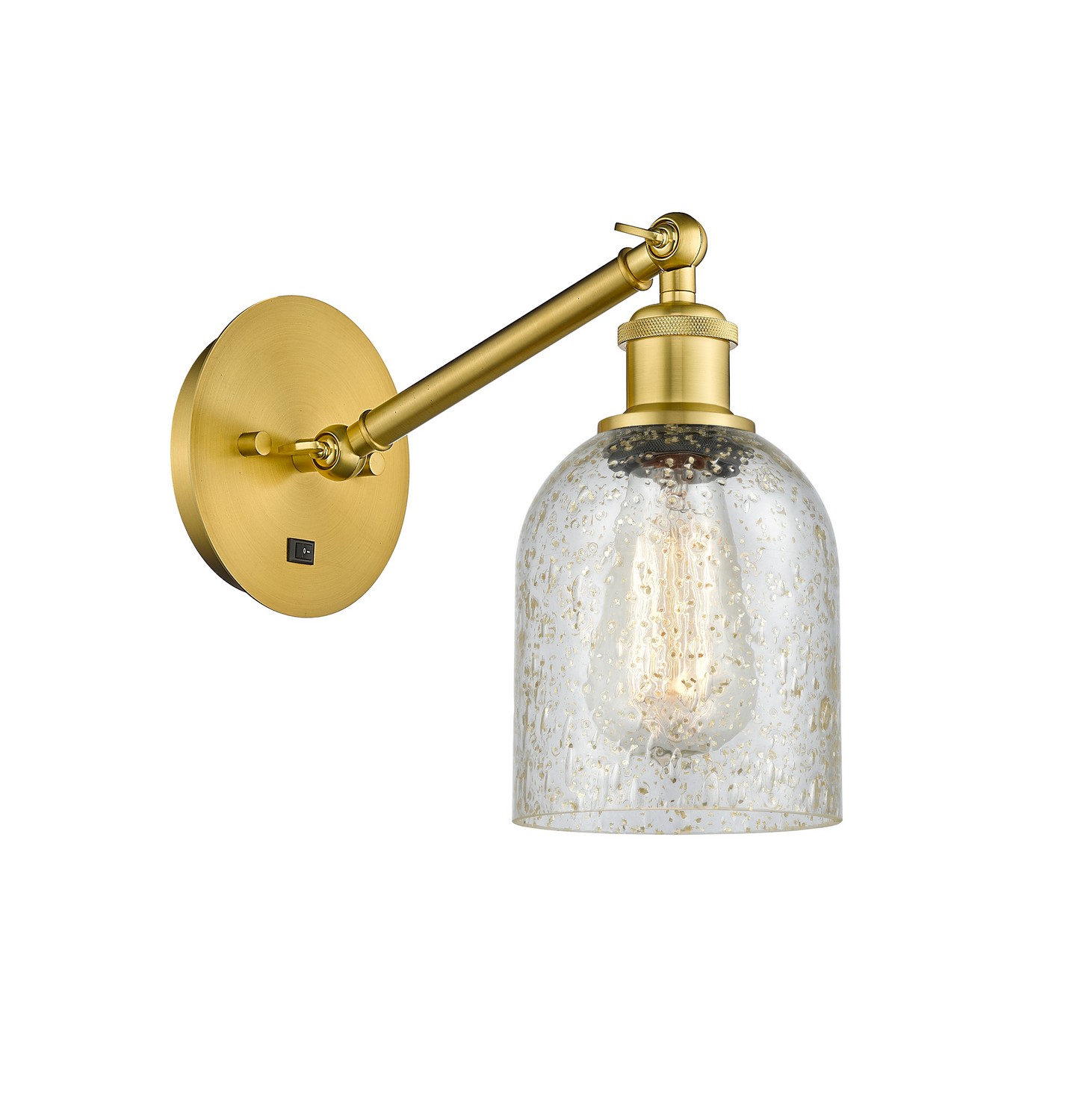 One Light Wall Sconce by Innovations - Ballston Collection, Satin Gold Finish - 317-1W-SG-G259