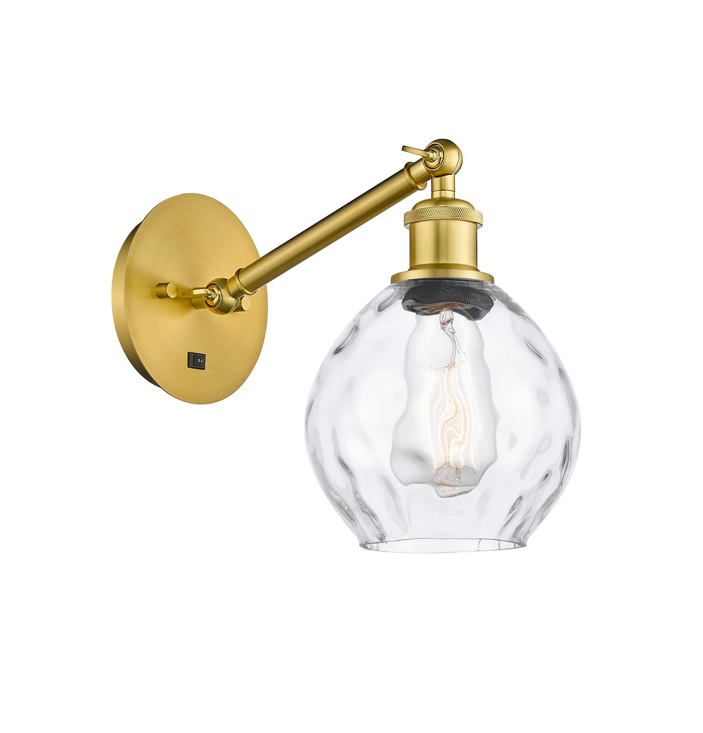 LED Wall Sconce by Innovations - Ballston Collection, Satin Gold Finish - 317-1W-SG-G362-LED
