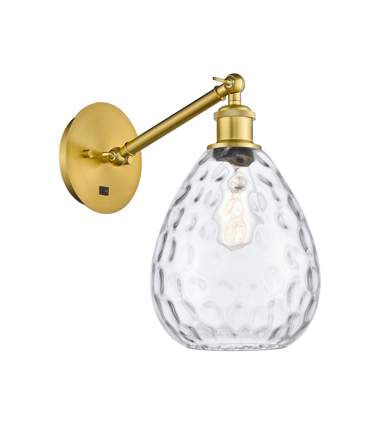 One Light Wall Sconce by Innovations - Ballston Collection, Satin Gold Finish - 317-1W-SG-G372