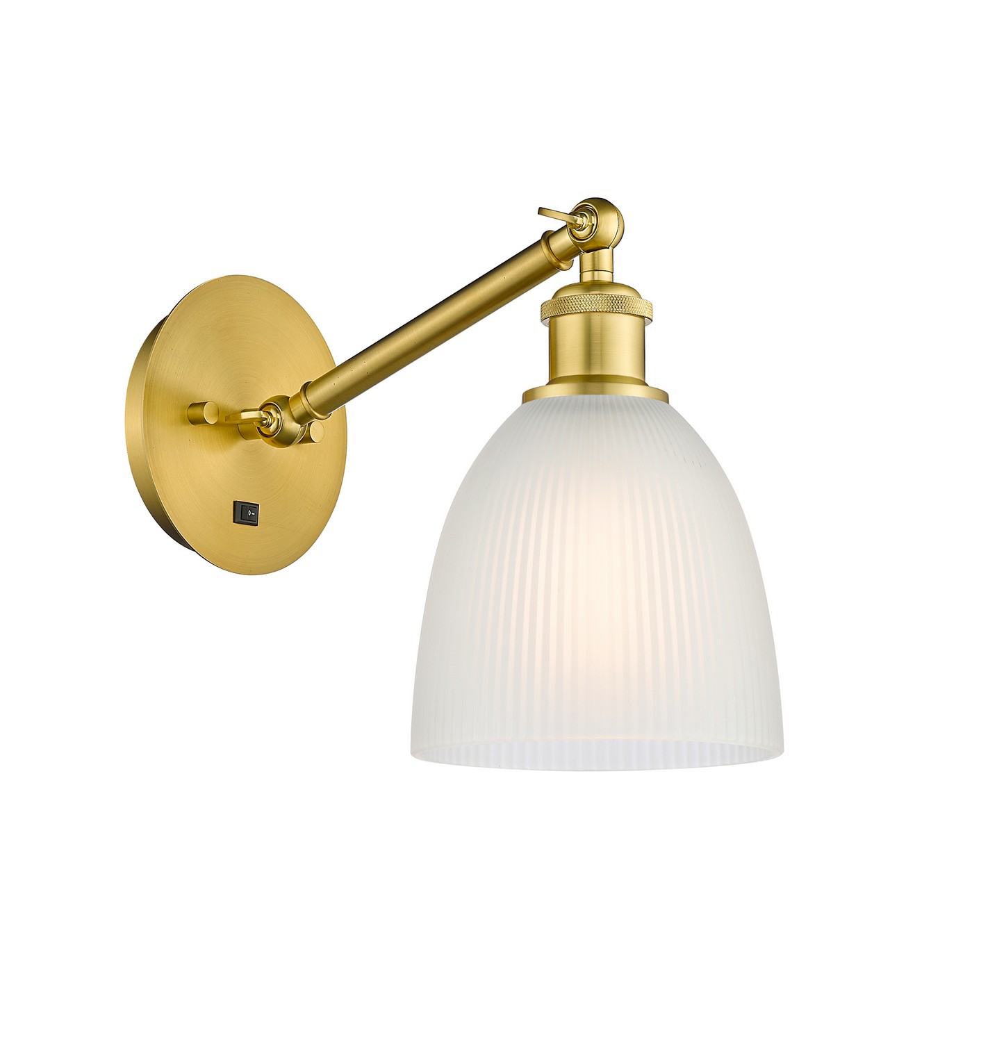 One Light Wall Sconce by Innovations - Ballston Collection, Satin Gold Finish - 317-1W-SG-G381