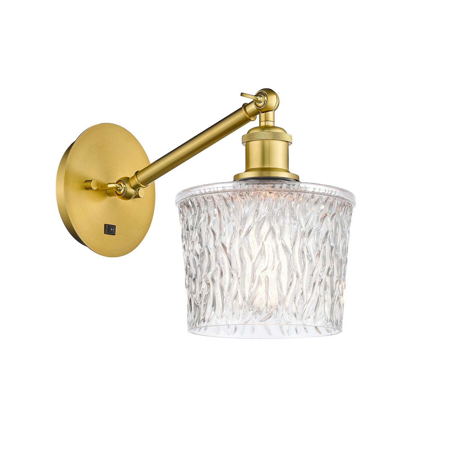 One Light Wall Sconce by Innovations - Ballston Collection, Satin Gold Finish - 317-1W-SG-G402