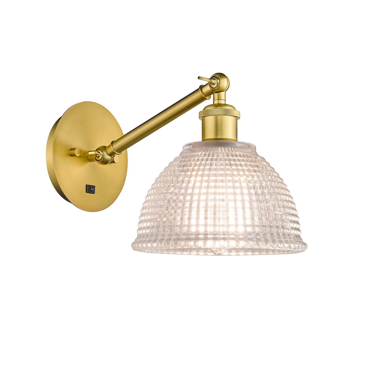 One Light Wall Sconce by Innovations - Ballston Collection, Satin Gold Finish - 317-1W-SG-G422