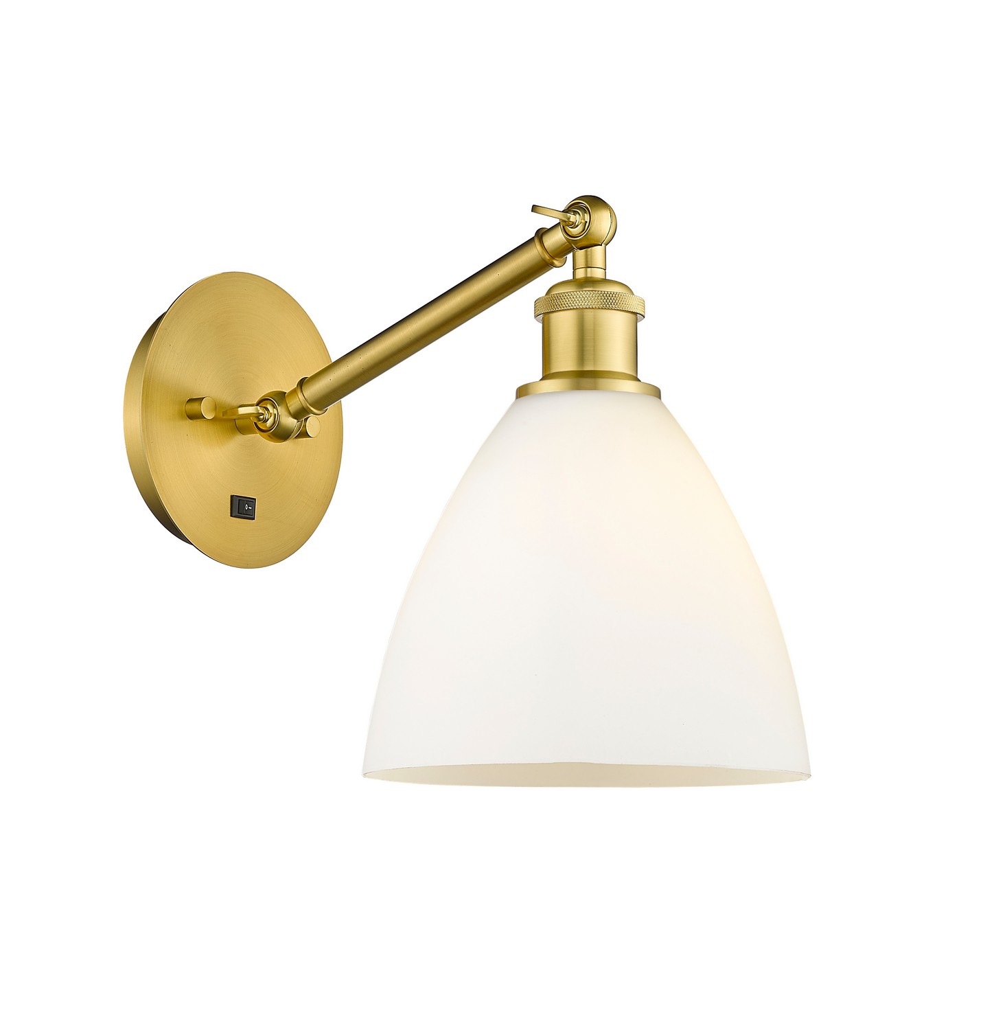 LED Wall Sconce by Innovations - Ballston Collection, Satin Gold Finish - 317-1W-SG-GBD-751-LED