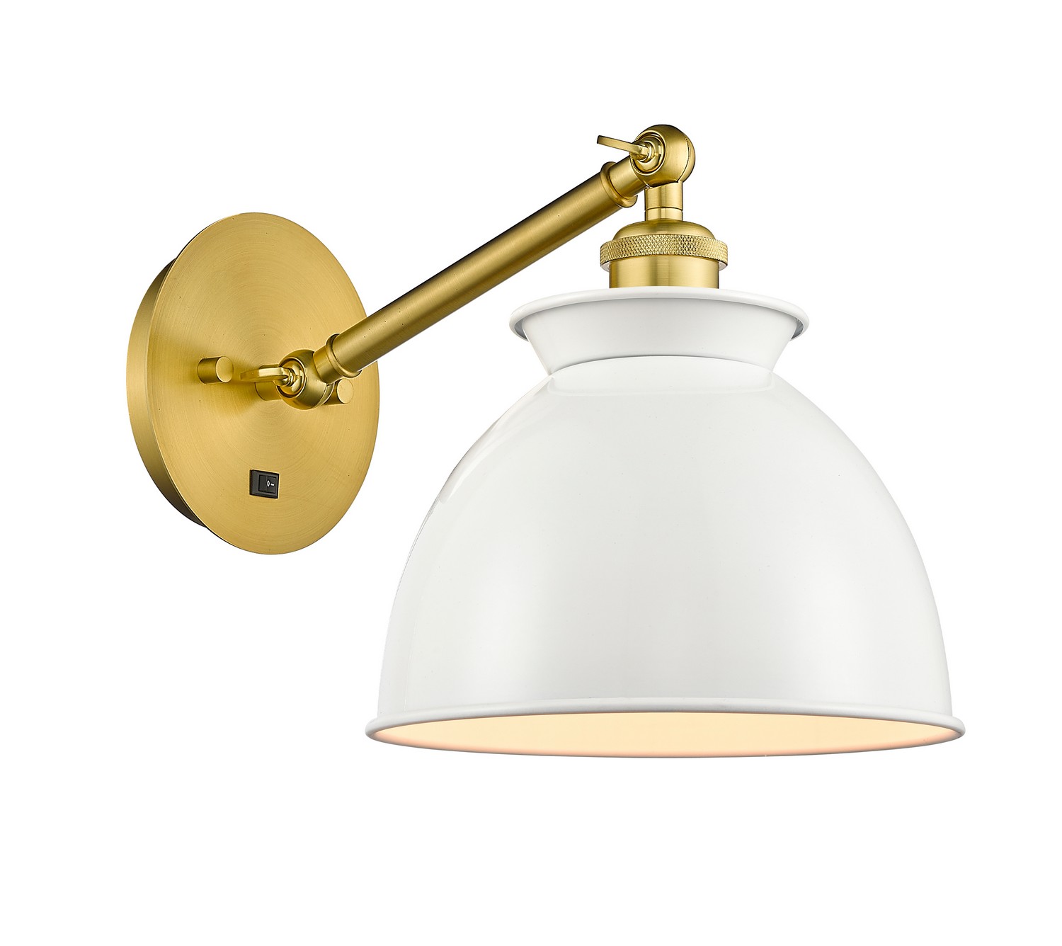 One Light Wall Sconce by Innovations - Ballston Collection, Satin Gold Finish - 317-1W-SG-M14-W