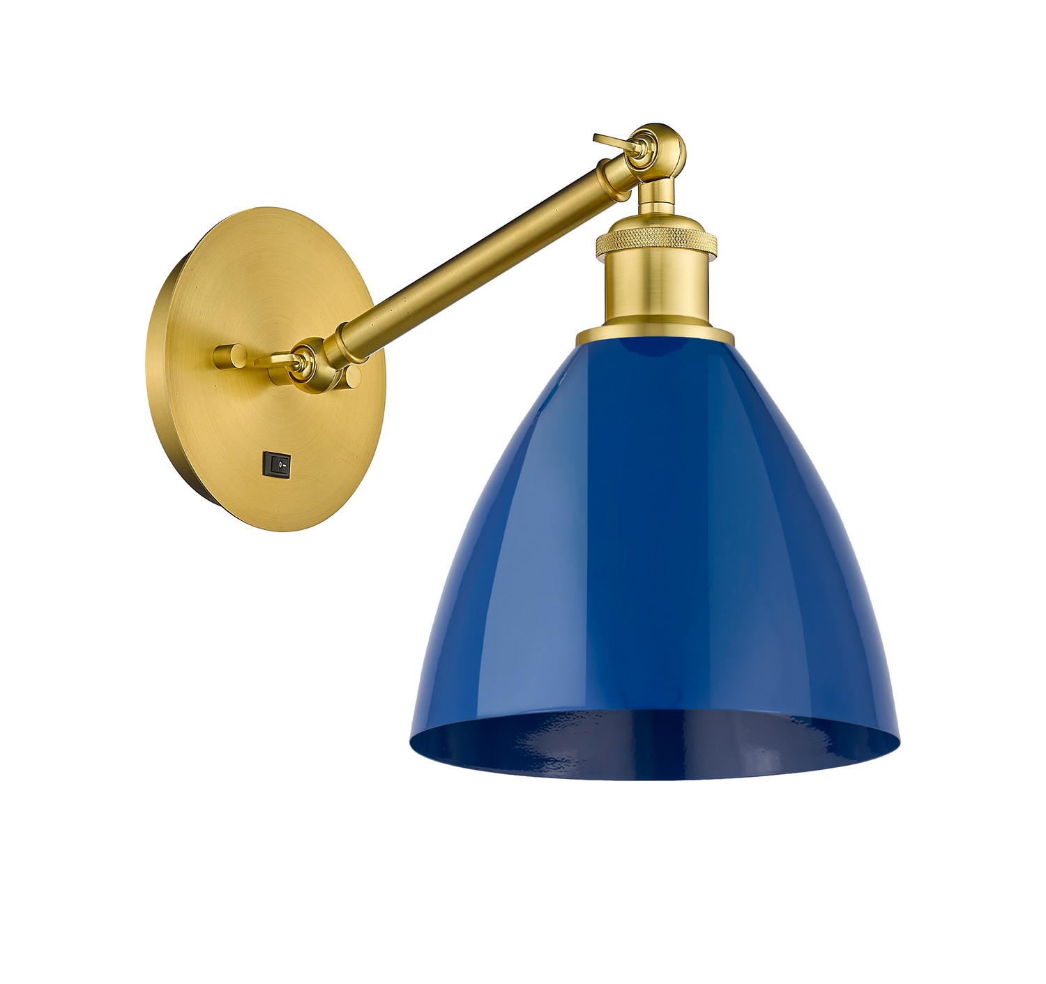 One Light Wall Sconce by Innovations - Ballston Collection, Satin Gold Finish - 317-1W-SG-MBD-75-BL