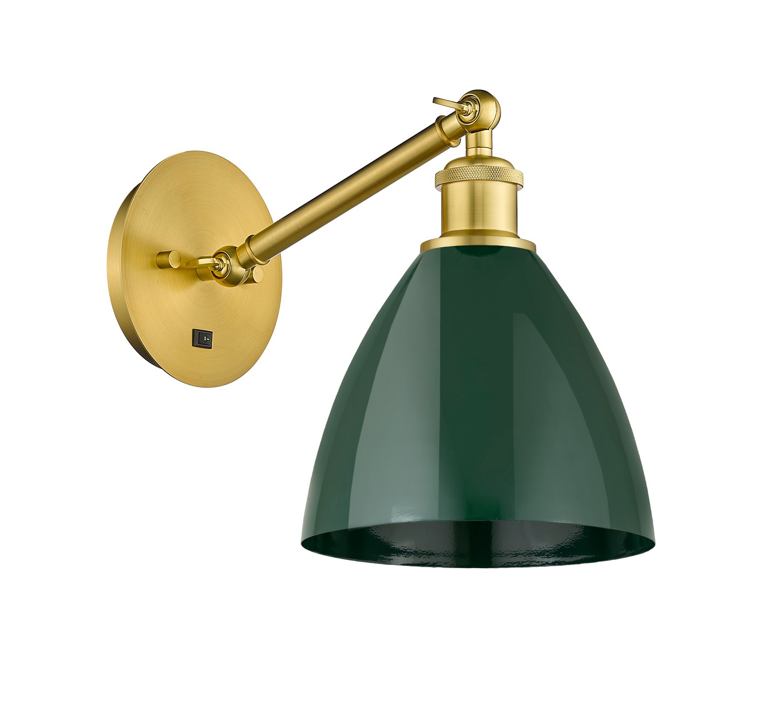 One Light Wall Sconce by Innovations - Ballston Collection, Satin Gold Finish - 317-1W-SG-MBD-75-GR