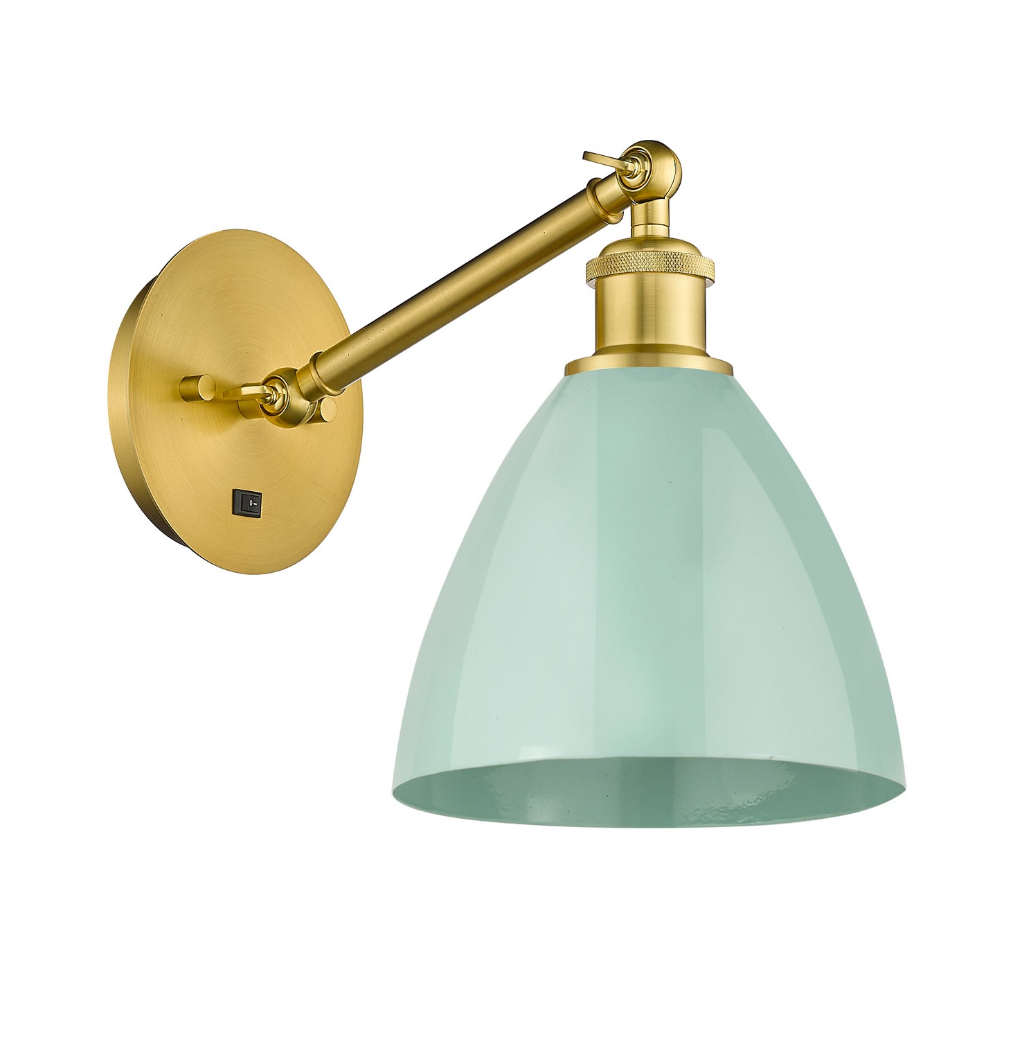 One Light Wall Sconce by Innovations - Ballston Collection, Satin Gold Finish - 317-1W-SG-MBD-75-SF