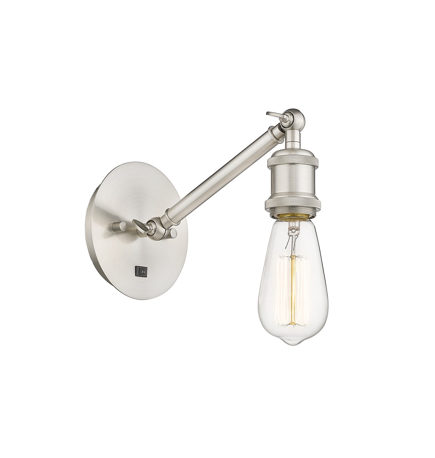 One Light Wall Sconce by Innovations - Ballston Collection, Brushed Satin Nickel Finish - 317-1W-SN