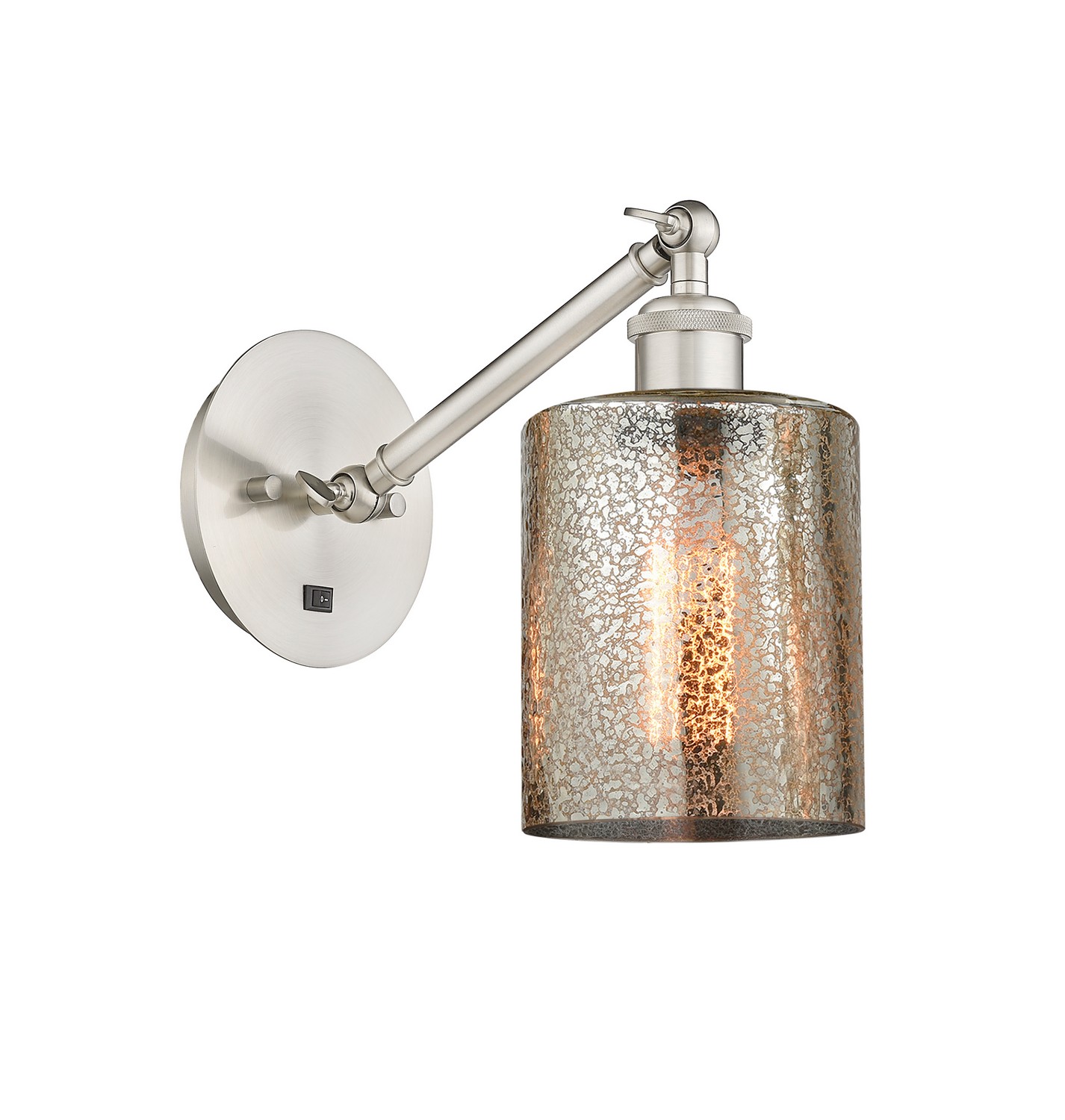 One Light Wall Sconce by Innovations - Ballston Collection, Brushed Satin Nickel Finish - 317-1W-SN-G116