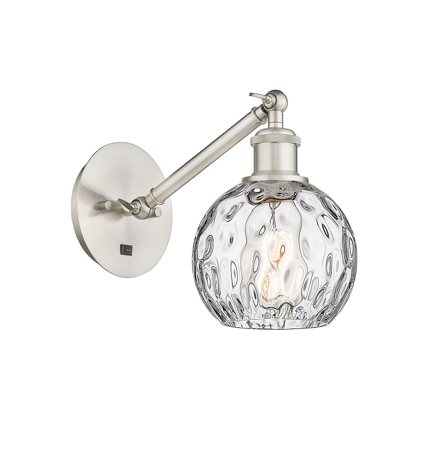 One Light Wall Sconce by Innovations - Ballston Collection, Brushed Satin Nickel Finish - 317-1W-SN-G1215-6