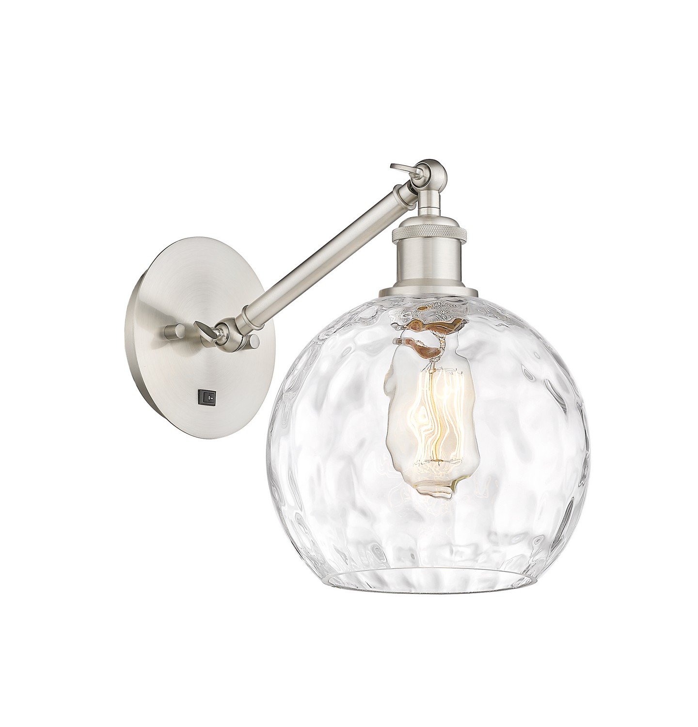 One Light Wall Sconce by Innovations - Ballston Collection, Brushed Satin Nickel Finish - 317-1W-SN-G1215-8