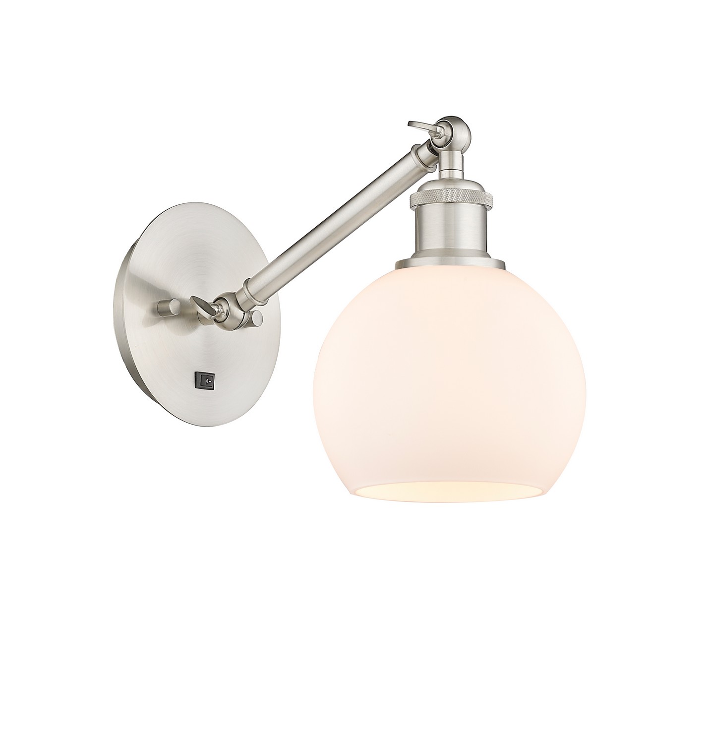 One Light Wall Sconce by Innovations - Ballston Collection, Brushed Satin Nickel Finish - 317-1W-SN-G121-6