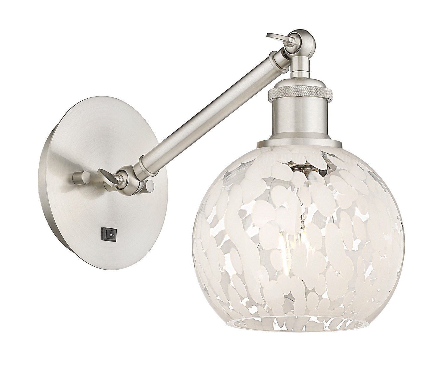 One Light Wall Sconce by Innovations - Ballston Collection, Brushed Satin Nickel Finish - 317-1W-SN-G1216-6WM