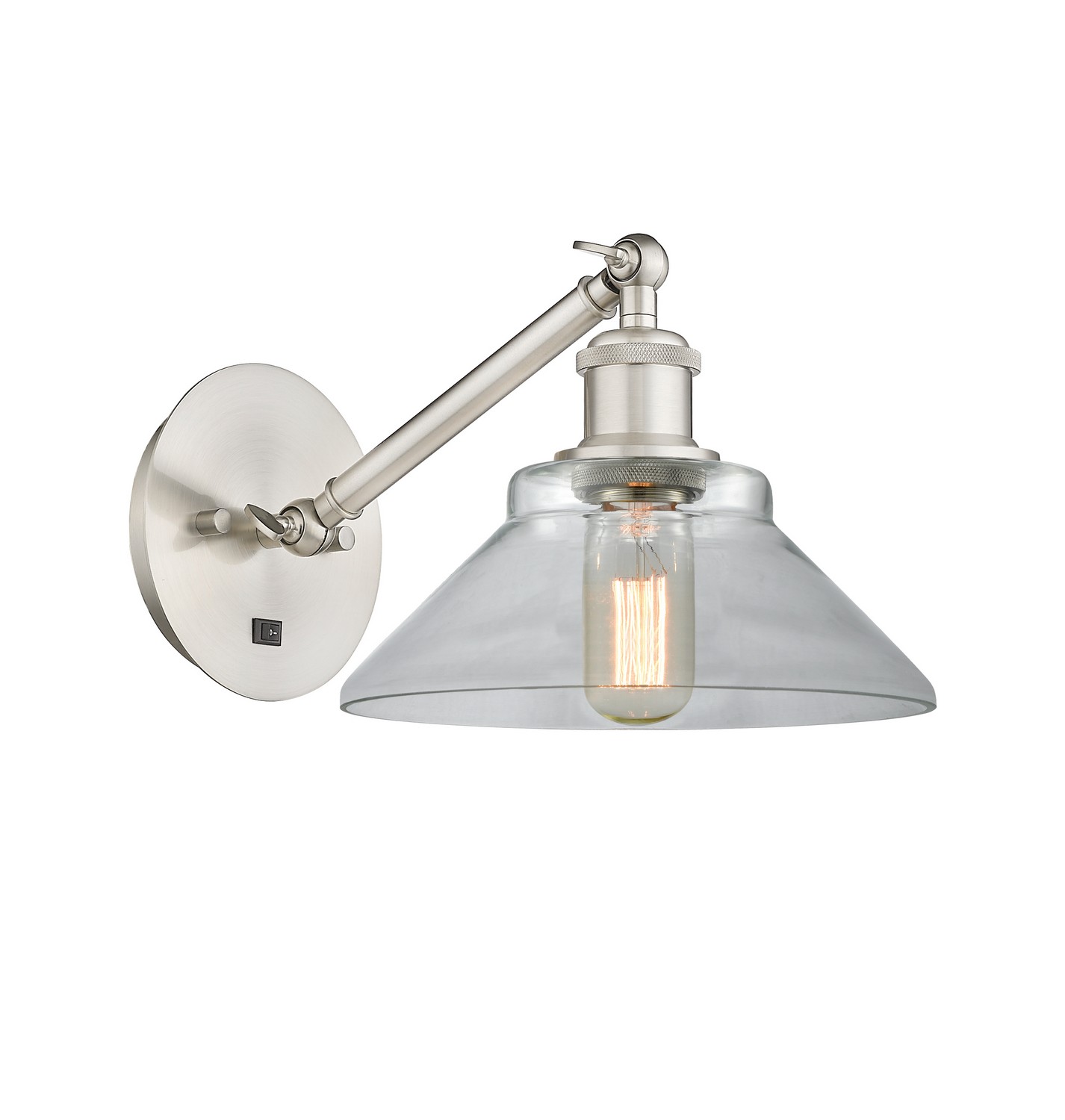 LED Wall Sconce by Innovations - Ballston Collection, Brushed Satin Nickel Finish - 317-1W-SN-G132-LED
