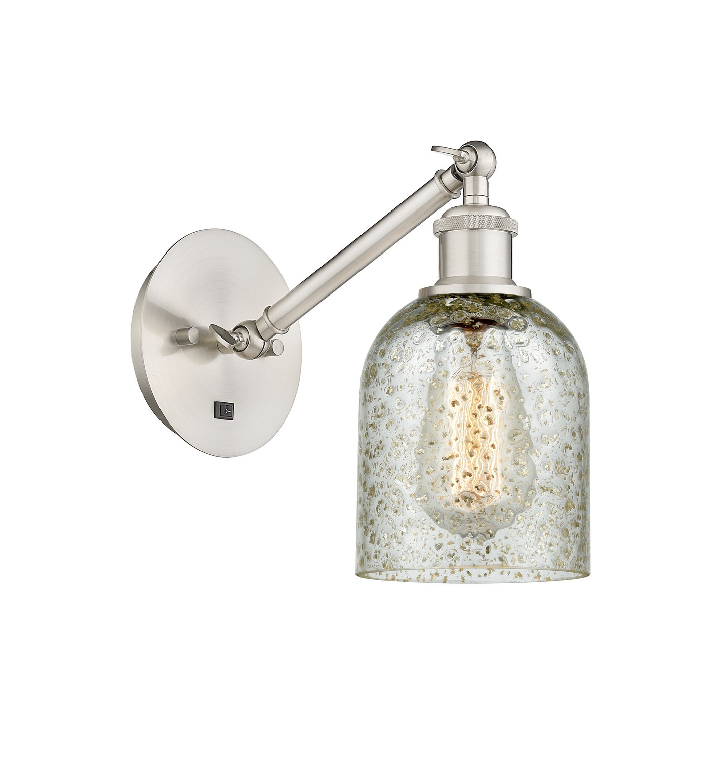 One Light Wall Sconce by Innovations - Ballston Collection, Brushed Satin Nickel Finish - 317-1W-SN-G259
