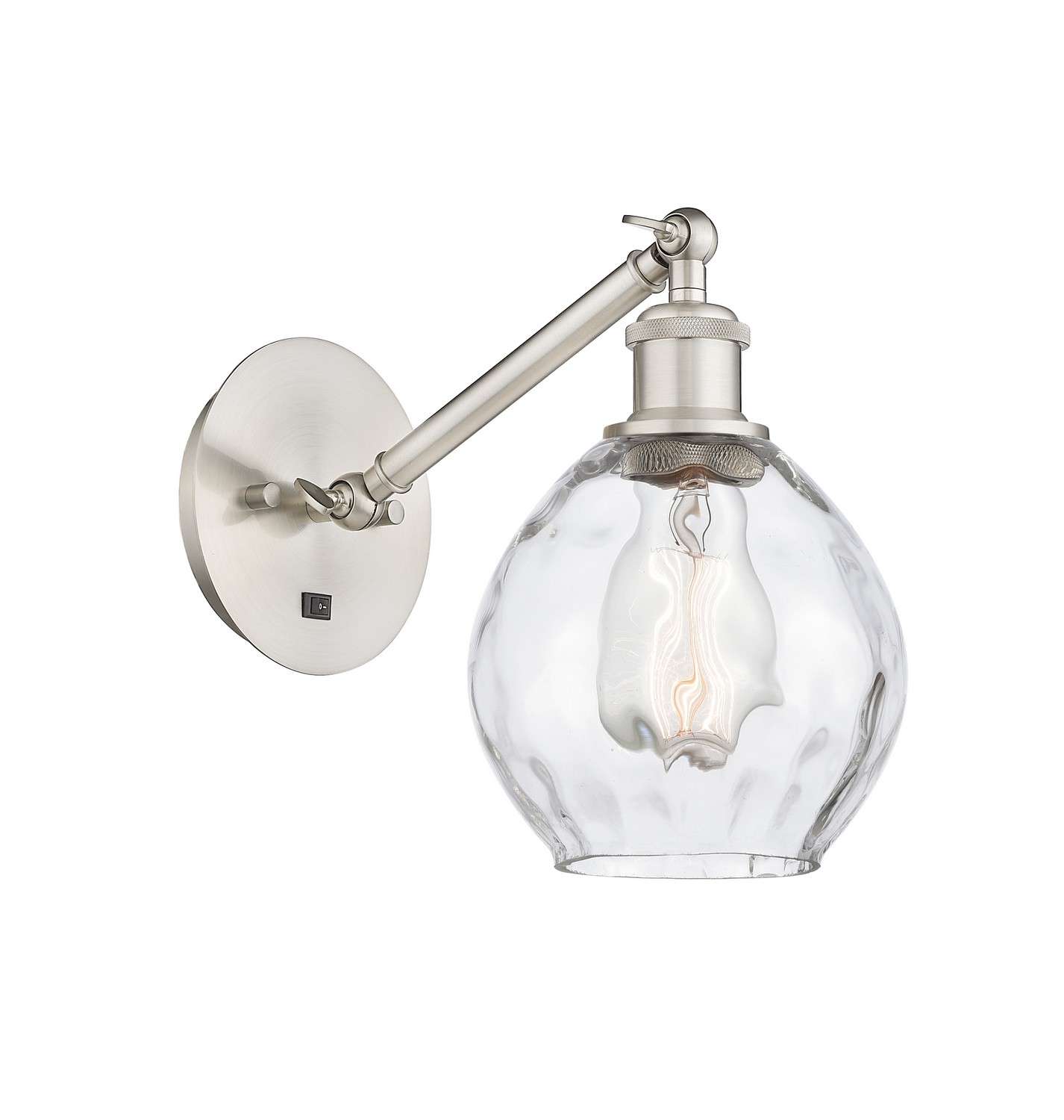 One Light Wall Sconce by Innovations - Ballston Collection, Brushed Satin Nickel Finish - 317-1W-SN-G362