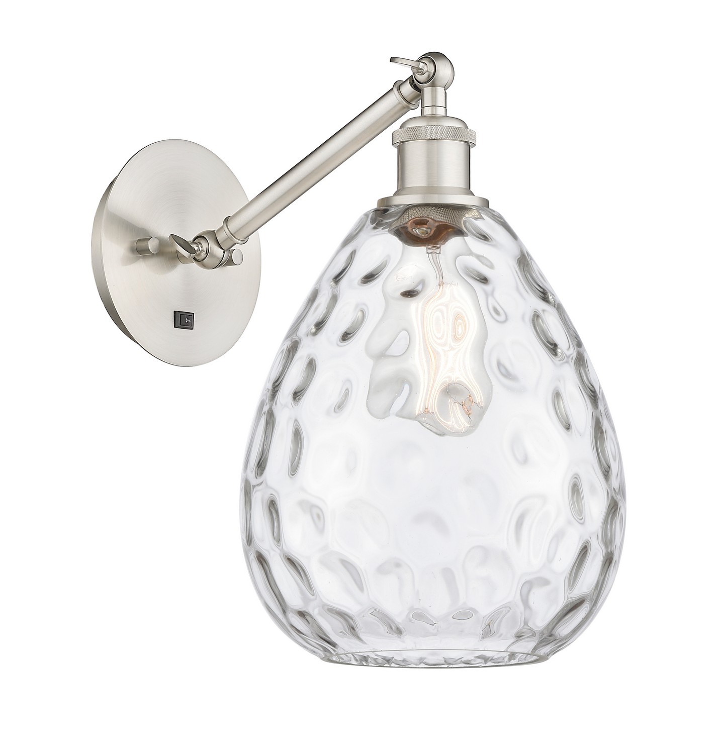 One Light Wall Sconce by Innovations - Ballston Collection, Brushed Satin Nickel Finish - 317-1W-SN-G372