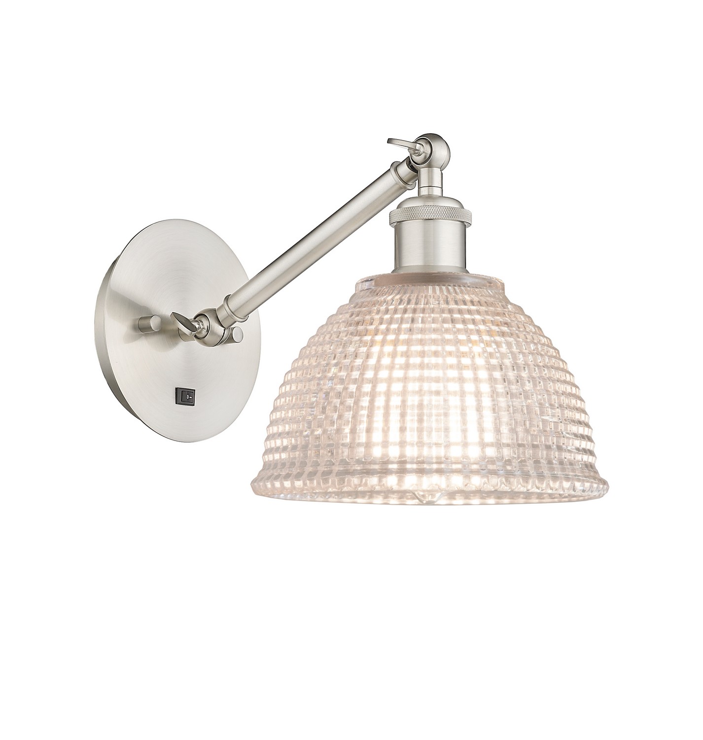One Light Wall Sconce by Innovations - Ballston Collection, Brushed Satin Nickel Finish - 317-1W-SN-G422