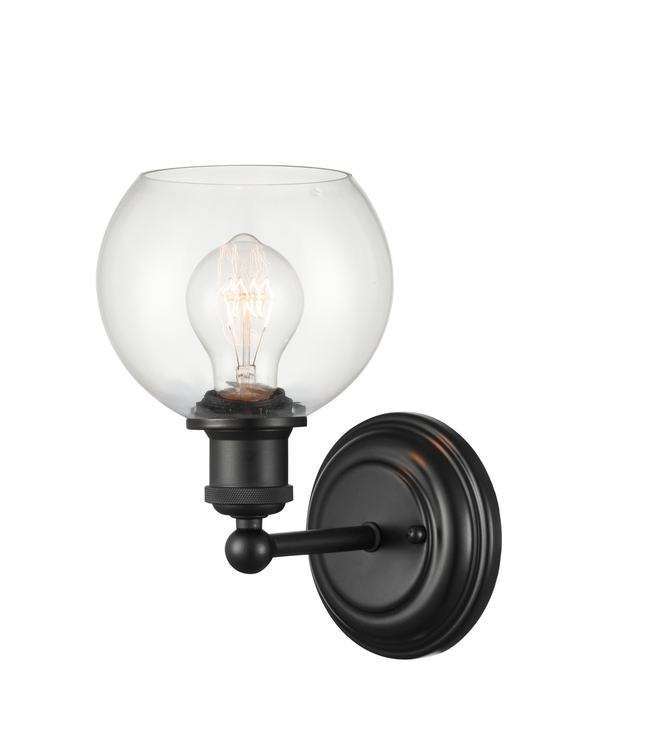 LED Wall Sconce by Innovations - Concord Collection, Matte Black Finish - 341-1W-BK-G122-6-LED