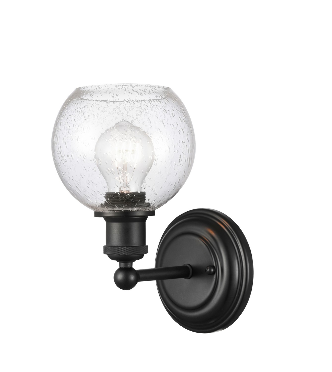 LED Wall Sconce by Innovations - Concord Collection, Matte Black Finish - 341-1W-BK-G124-6-LED