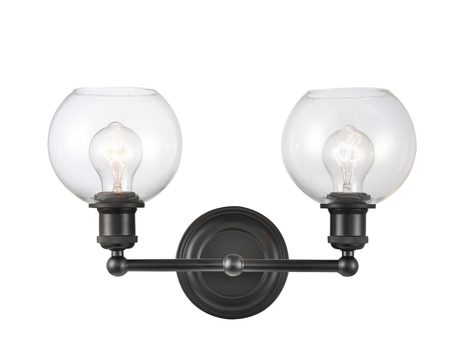 LED Bath Vanity by Innovations - Concord Collection, Matte Black Finish - 341-2W-BK-G122-6-LED