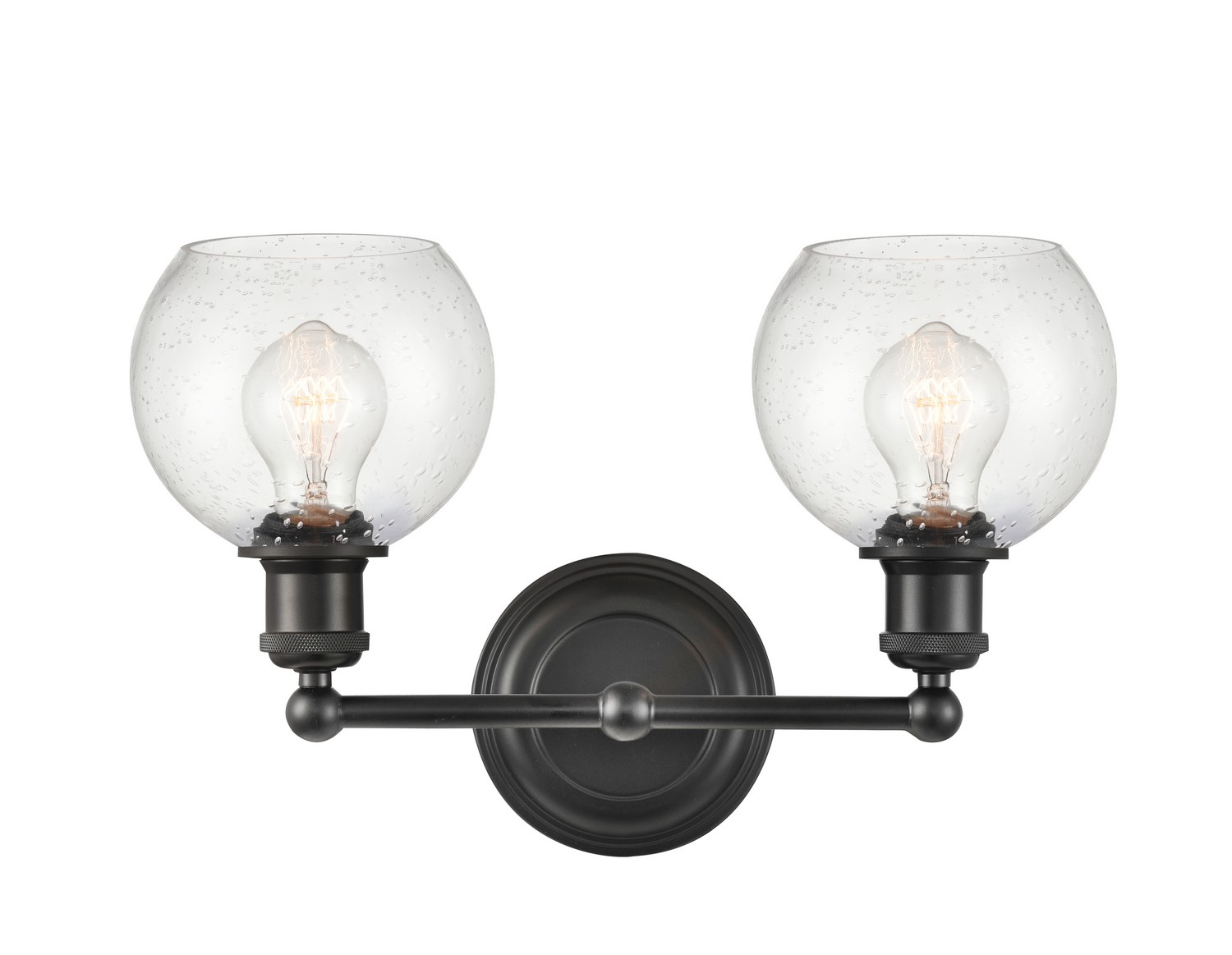 LED Bath Vanity by Innovations - Concord Collection, Matte Black Finish - 341-2W-BK-G124-6-LED