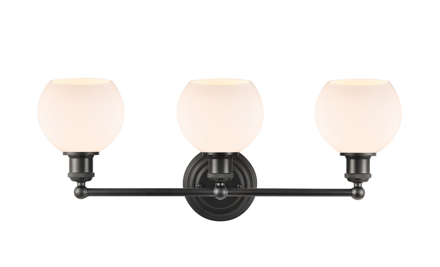 LED Bath Vanity by Innovations - Concord Collection, Matte Black Finish - 341-3W-BK-G121-6-LED