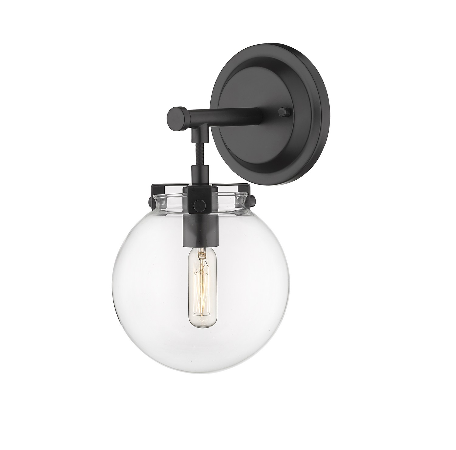 LED Bath Vanity by Innovations - Auralume Collection, Matte Black Finish - 351-1W-BK-CL-LED