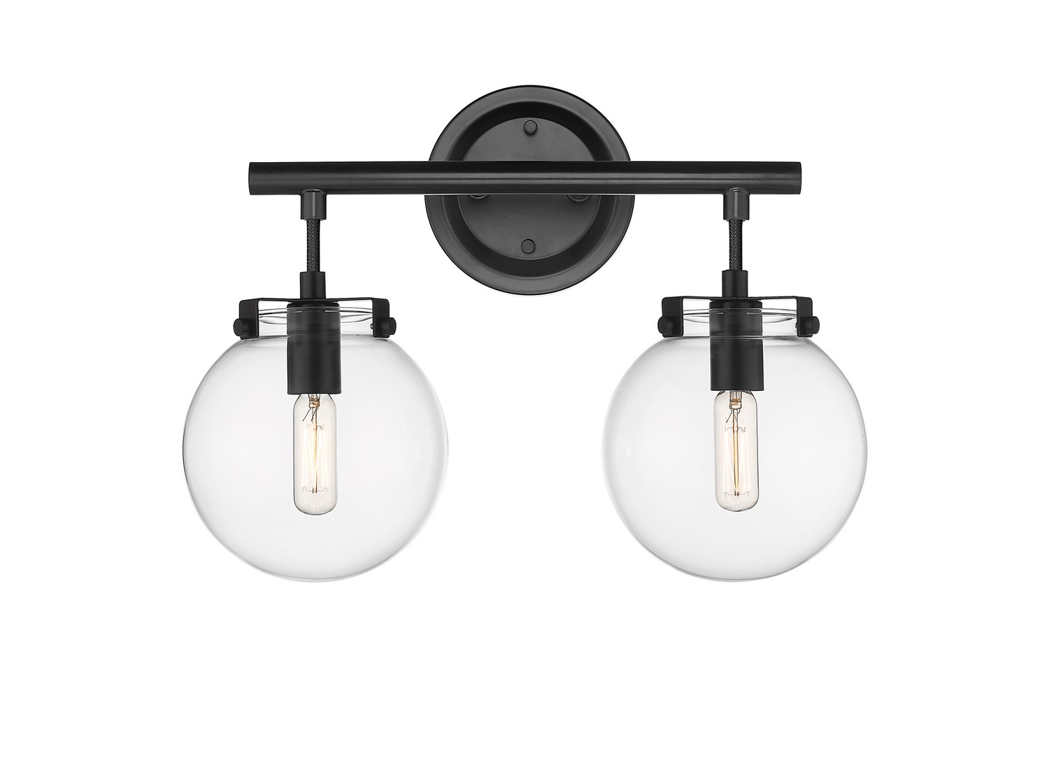 LED Bath Vanity by Innovations - Auralume Collection, Matte Black Finish - 351-2W-BK-CL-LED