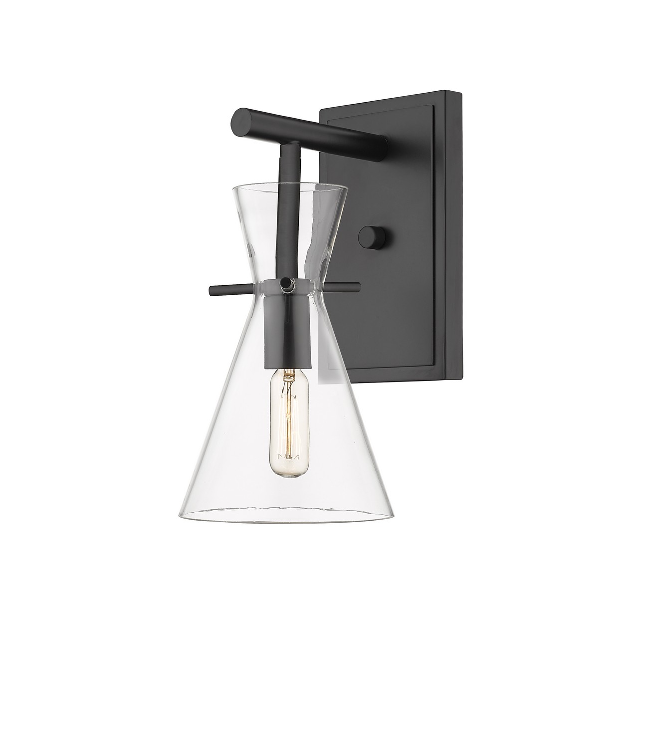 LED Bath Vanity by Innovations - Auralume Collection, Matte Black Finish - 354-1W-BK-CL-LED