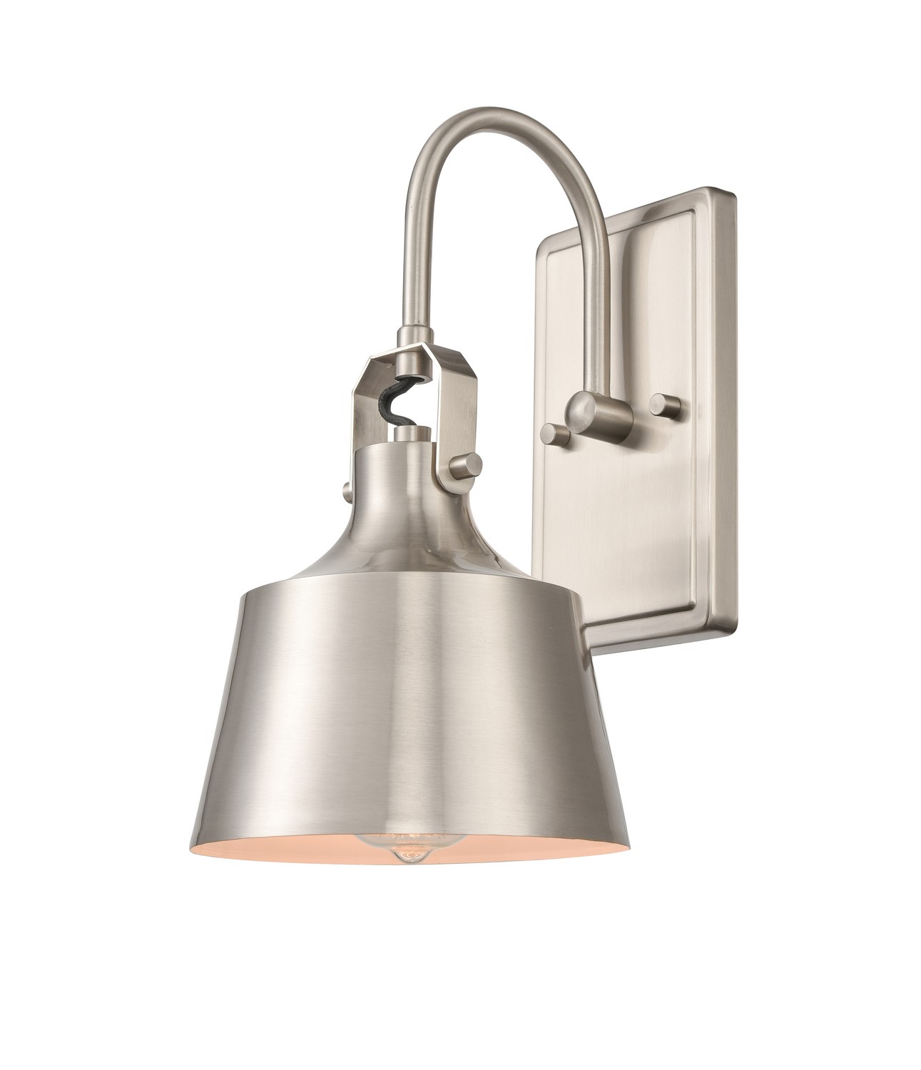 LED Wall Sconce by Innovations - Auralume Collection, Brushed Satin Nickel Finish - 370-1W-SN-M-LED