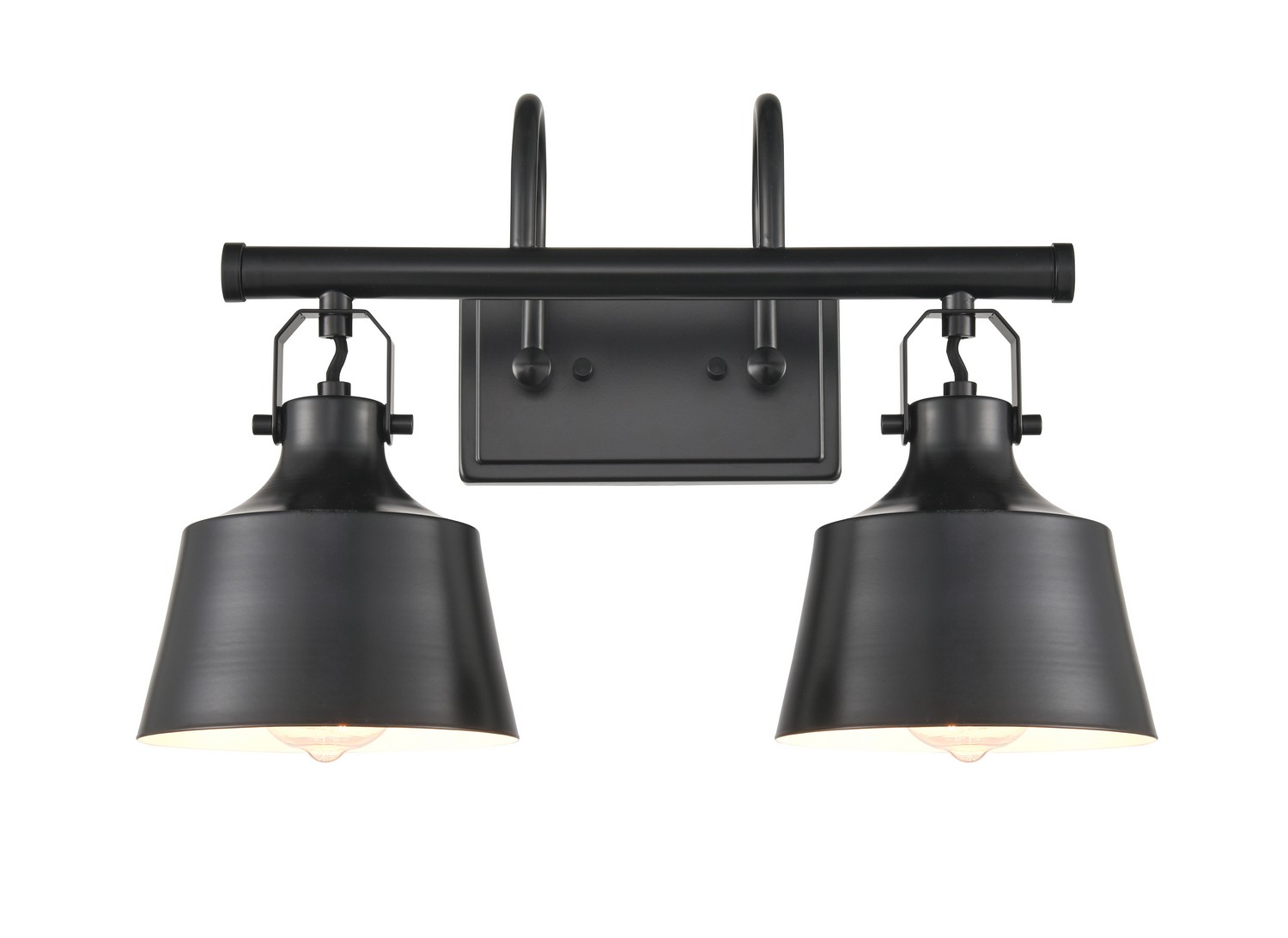 Two Light Bath Vanity by Innovations - Auralume Collection, Matte Black Finish - 370-2W-BK-M