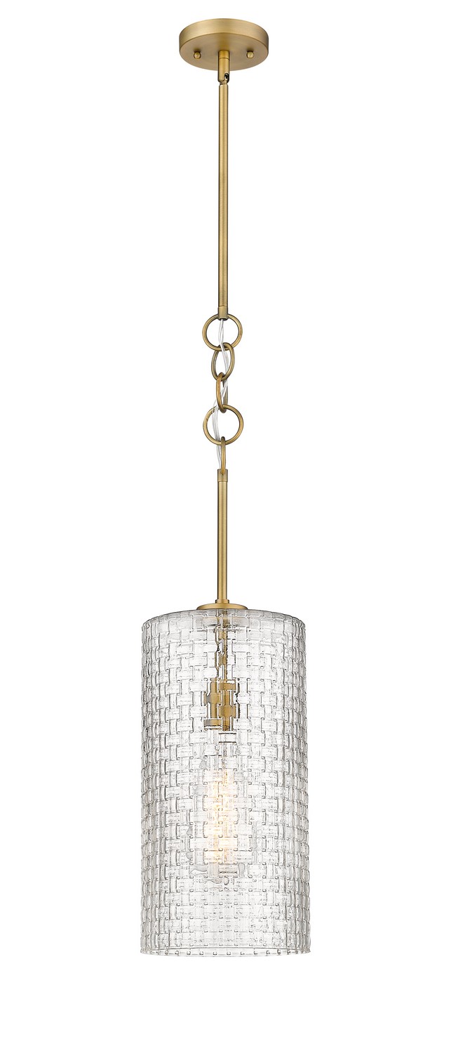 LED Mini Pendant by Innovations - Downtown Urban Collection, Brushed Brass Finish - 380-1S-BB-G380-8CL-BB-95-LED