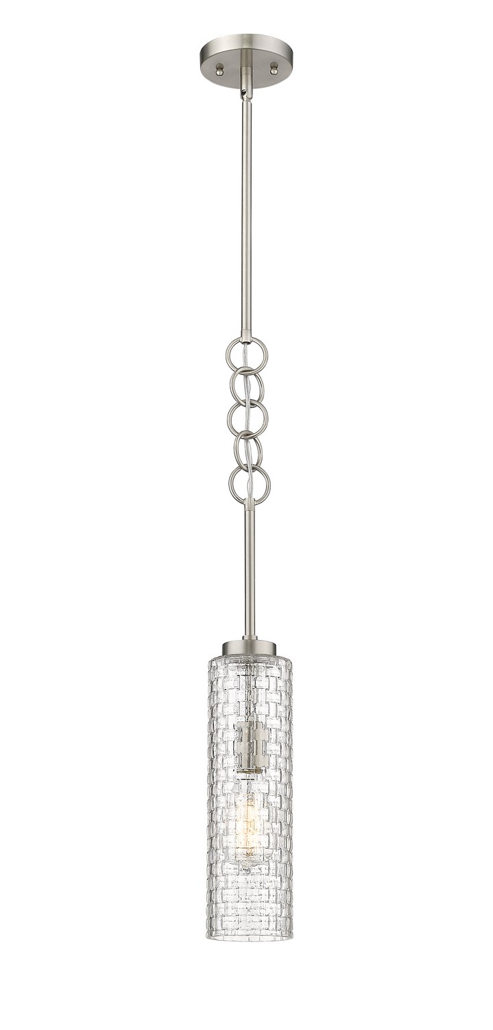 One Light Mini Pendant by Innovations - Downtown Urban Collection, Brushed Satin Nickel Finish - 380-1S-SN-G380-4CL