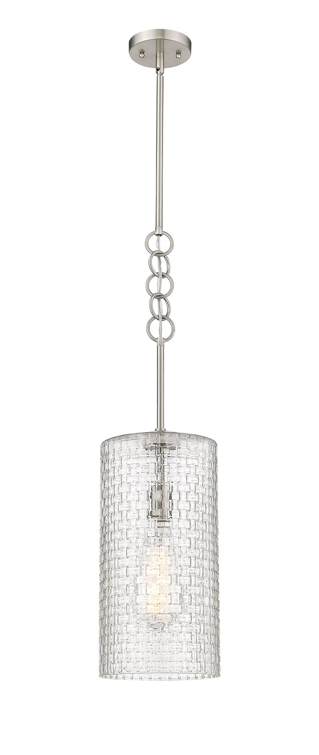 One Light Mini Pendant by Innovations - Downtown Urban Collection, Brushed Satin Nickel Finish - 380-1S-SN-G380-8CL
