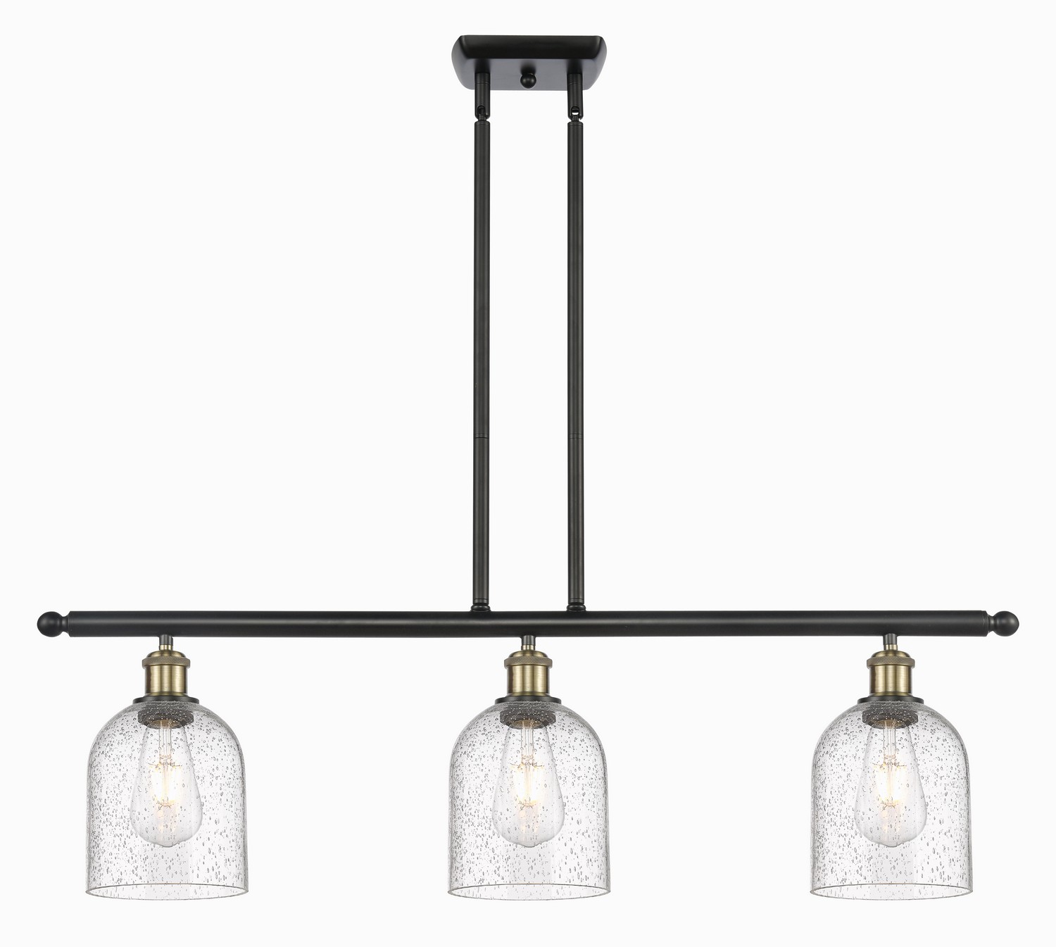 Three Light Island Pendant by Innovations - Ballston Collection, Black Antique Brass Finish - 516-3I-BAB-G558-6SDY