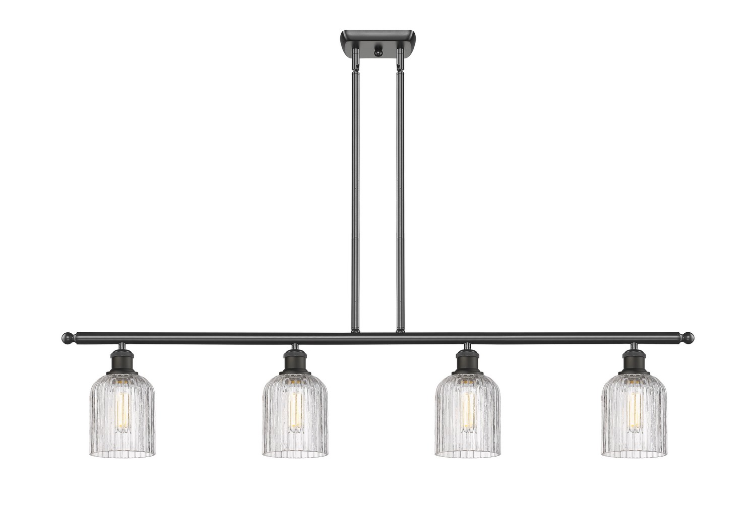 Four Light Island Pendant by Innovations - Ballston Collection, Oil Rubbed Bronze Finish - 516-4I-OB-G559-5CL