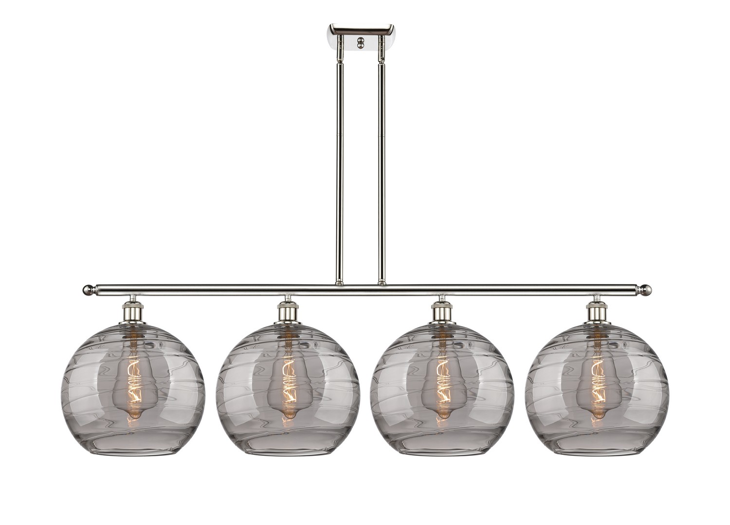 Four Light Island Pendant by Innovations - Ballston Collection, Polished Nickel Finish - 516-4I-PN-G1213-12SM