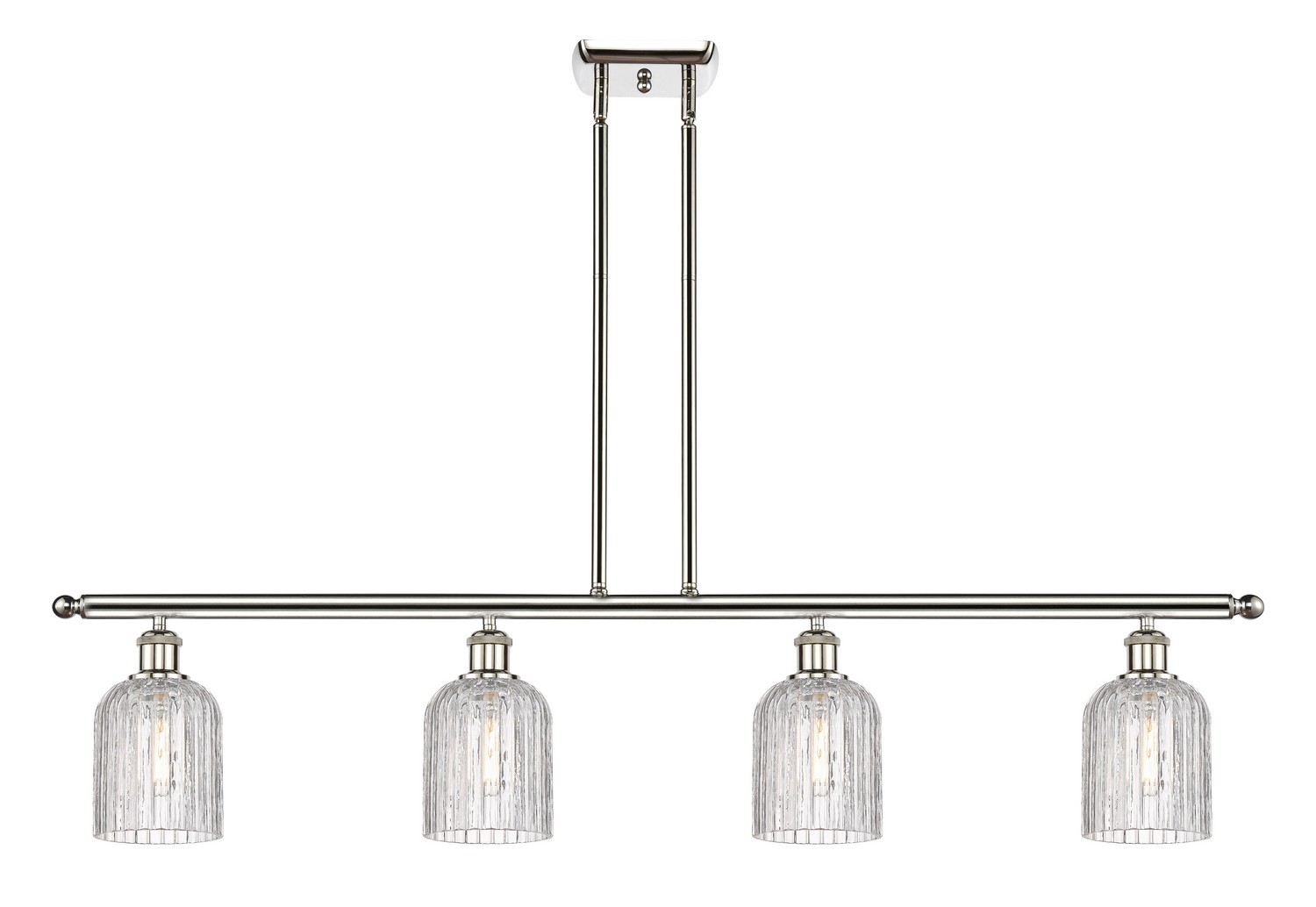 Four Light Island Pendant by Innovations - Ballston Collection, Polished Nickel Finish - 516-4I-PN-G559-5CL