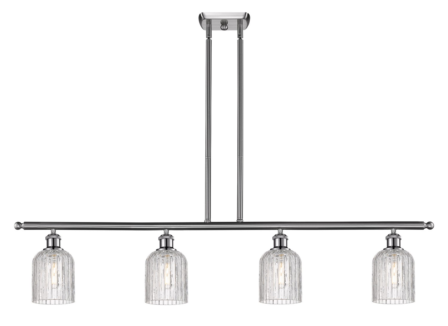 Four Light Island Pendant by Innovations - Ballston Collection, Brushed Satin Nickel Finish - 516-4I-SN-G559-5CL