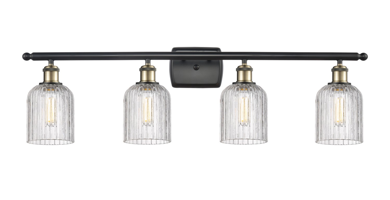 Four Light Bath Vanity by Innovations - Ballston Collection, Black Antique Brass Finish - 516-4W-BAB-G559-5CL